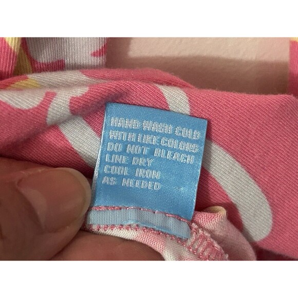 J McLaughlin Size Large Pink Chain link Print 3/4 Sleeve Top Nautical Preppy - Picture 6 of 9